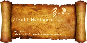 Zikeli Marianna névjegykártya